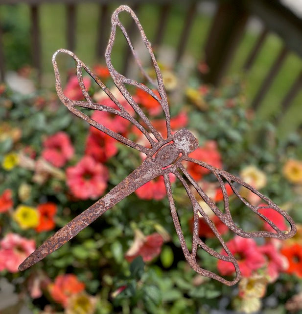 Dragonfly (Fancy) Garden or Flower Pot Stake (10" x 9")