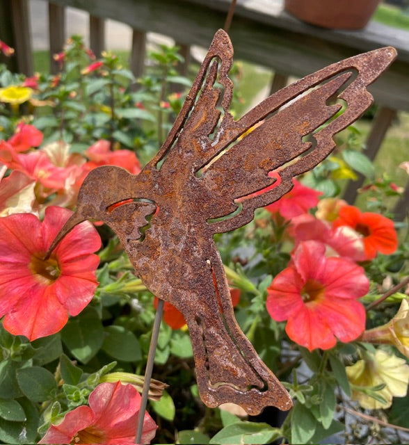 Hummingbird Garden or Flower Pot Stake