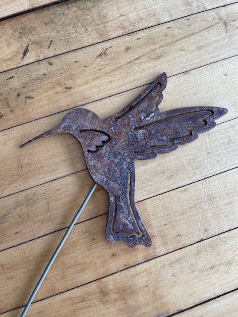Hummingbird Garden or Flower Pot Stake