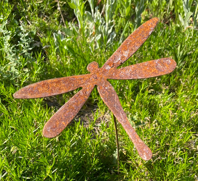 Dragonfly Garden or Flower Pot Stake (9" x 7")
