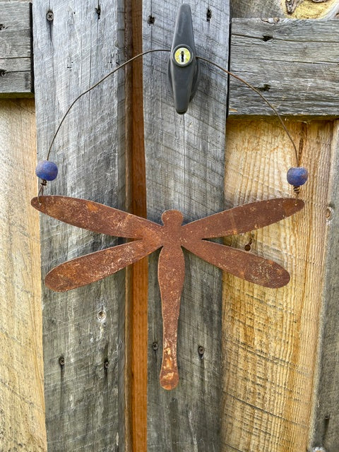 Large Single Dragonfly with Glass Beads